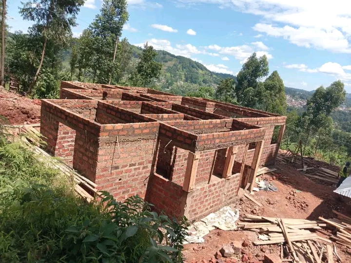 BRICKS WALLING 3 BEDROOM BUNGALOW HIPPED ROOF DESIGN 